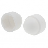 M8 Plastic Domed Nut Protector Cover Caps - WHITE